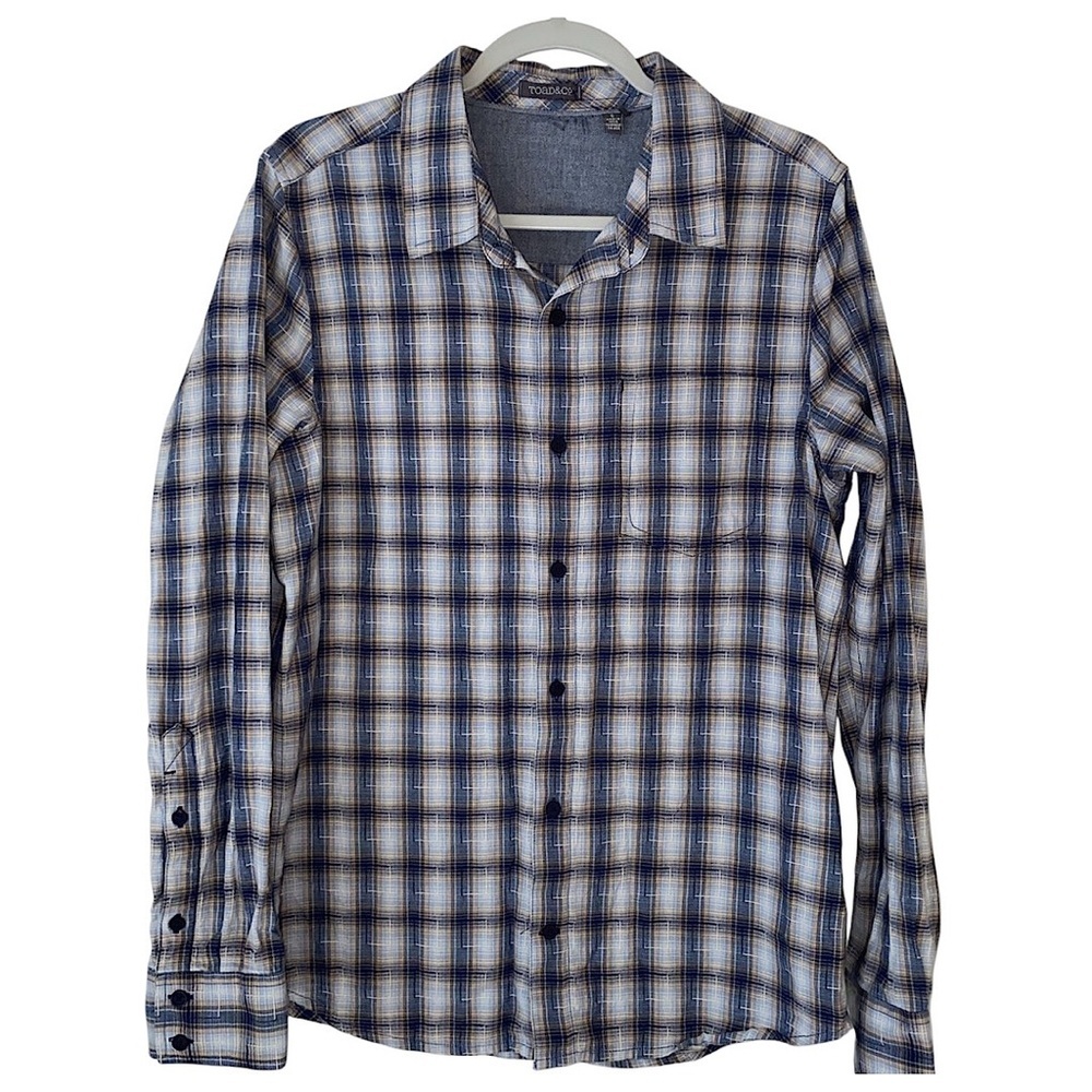 TOAD & CO. Open Air Organic Cotton Long Sleeve Plaid Button Down Shirt